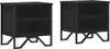 vidaXL Nachttisch Schwarz 2 Stk. 40x30x40 cm Holzwerkstoff Produktbild-Vorschau 2