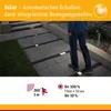 A person walking on a stone pathway with solar-powered ground lights. Produktbild-Vorschau