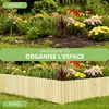 be4nature Bordure flexible en bois 100 x 40 cm Beige Voir les images du produit 2