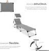 Chaise longue en aluminium Lorella, rembourrée et pliable - Voir les images du produit 3