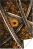MuchoWow® Poster Autobahnen - Auto - Gold 20x30 cm - Produktbild-Vorschau 1