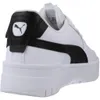A rear view of a white Puma sneaker with black accents. Produktbild-Vorschau