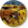 Wanduhr - Rund - Glasuhr - Bauernhof altes Auto aufgegeben Produktbild-Vorschau 1