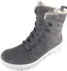 A single gray boot with fur trim is shown against a white background. Produktbild-Vorschau