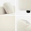 sweeek - Organisches 5-Sitzer-Sofa mit Bouclé-Bezug - Creme Produktbild-Vorschau 4