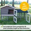 zooprinz Hasenstall Kaninchenstall Dream Grey | mit Auslauf Produktbild-Vorschau 8