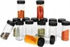 A collection of empty and filled spice jars arranged on a white background. Produktbild-Vorschau