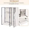 Kleiderschrank - 110x50x160 cm weiß - 3 Glastüren & Produktbild-Vorschau 9