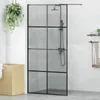 vidaXL Schermo doccia walk-in Nero 100 x 195 cm Vetro Anteprima dell’immagine prodotto 2