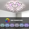 Oyajia 98W LED Deckenleuchte Heart Design Weiß Deckenlampe Produktbild-Vorschau 4