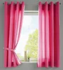 Two pink curtains are shown hanging in front of a window. Produktbild-Vorschau