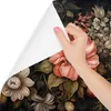 Muralo Selbstklebende Fototapete bunte BLUMEN Blätter Beton Produktbild-Vorschau 3