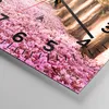 Wanduhr - Quadrat - Glasuhr - Baum Blumen Kirsche Natur - Produktbild-Vorschau 5
