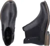 A pair of black leather Chelsea boots shown from a top-down and side view. Anteprima dell’immagine prodotto