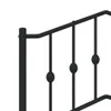 Bettgestell mit Kopf- und Fußteil Metall Schwarz 75x190 cm Produktbild-Vorschau 7