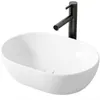 Aufsatzwaschbecken aus Keramik, oval, weiß, groß, glänzend, Produktbild-Vorschau 1