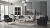 Sofagarnitur 3+3+1 Sitzer Textil Holz Sofa 3 Sitzer Modern Produktbild-Vorschau 1