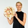 Bauernhoftiere Aquarellstil Wanduhr aus MDF für Produktbild-Vorschau 2