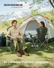 SONGMICS Faltbarer Outdoor-Stuhl, breiter Sitz, hohe Produktbild-Vorschau 3