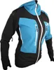 A studio shot of a blue and black cycling jacket. Náhled obrázku produktu