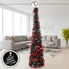 Pop Up Weihnachtsbaum 150 cm Rot Künstlicher Tannenbaum mit Produktbild-Vorschau 2