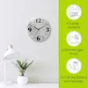 ARTland Glas Wanduhr Funkuhr - schwarzer Zeiger Grauer Produktbild-Vorschau 3