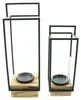 2x Lanterne "Modern Industrial" en métal & verre avec socle Voir les images du produit 2