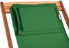 A close-up view of the headrest and upper portion of a green deck chair. Anteprima dell’immagine prodotto