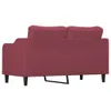 Design 2-Sitzer-Sofa Weinrot 140 cm Stoff, Schlafsofas 2024 Produktbild-Vorschau 5