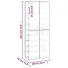 Schuhschrank Grau 60x30x166 cm Stoff Produktbild-Vorschau 8