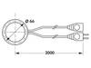 Lichtschalter / Aufbauschalter RONDO edelstahlfarbig / Produktbild-Vorschau 2
