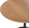 BELIANI Esszimmertisch Heller Holzfarbton / Schwarz Rund 90 Produktbild-Vorschau 4