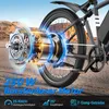 Close-up of an electric bicycle's motor and drivetrain, with a desert landscape in the background. Produktbild-Vorschau