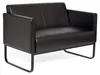 hjh OFFICE Lounge Sofa BALI BLACK Kunstleder Couch Produktbild-Vorschau 2