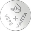 A close-up, top-down view of a silver coin-shaped battery. Voir les images du produit
