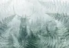 Selbstklebende Folie Fototapete - Deer in Ferns - Third Produktbild-Vorschau 5