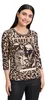 Košile s krátkým 3/4 rukávem 9875 Black/Beige velikost 42 Náhled obrázku produktu 1