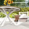 Outsunny Gartentisch Ø118cm, Wetterfest Balkontisch aus Produktbild-Vorschau 7