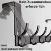 Türhaken Türgarderobe zum Einhängen mit 6 Haken, ohne Produktbild-Vorschau 3
