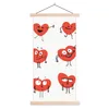 MuchoWow® Textilposter Eine Illustration von neun Herzen Produktbild-Vorschau 1