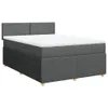 Eleganten-Stil Boxspringbett mit Matratze Dunkelgrau Produktbild-Vorschau 4