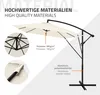 ML-Design Slunečník Ø 330 cm béžový hliníkový obdélníkový, Náhled obrázku produktu 8