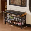 Schuhschrank mit Sitzbank, Flur, Rustikales Braun, 2 Produktbild-Vorschau 4