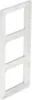 A white plastic frame with three rectangular openings, designed to hold electrical outlets or switches. Náhľad obrázku produktu