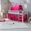 Homestyle4u Hochbett 90x200 mit Lattenrost Tunnel Vorhang Produktbild-Vorschau 3