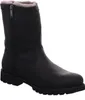 A black winter boot with a zipper and fur lining. Anteprima dell’immagine prodotto
