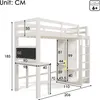 Flieks Etagenbett 90x200cm mit Kleiderschrank, Hochbett mit Produktbild-Vorschau 7