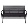 vidaXL Gartenbank 125 cm Stahl und WPC Schwarz Produktbild-Vorschau 1