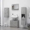 A bathroom vanity set with a sink, mirror, and cabinets. Produktbild-Vorschau