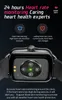 Close-up of the back of a smartwatch, with marketing text and icons describing its heart rate monitoring features. Náhled obrázku produktu